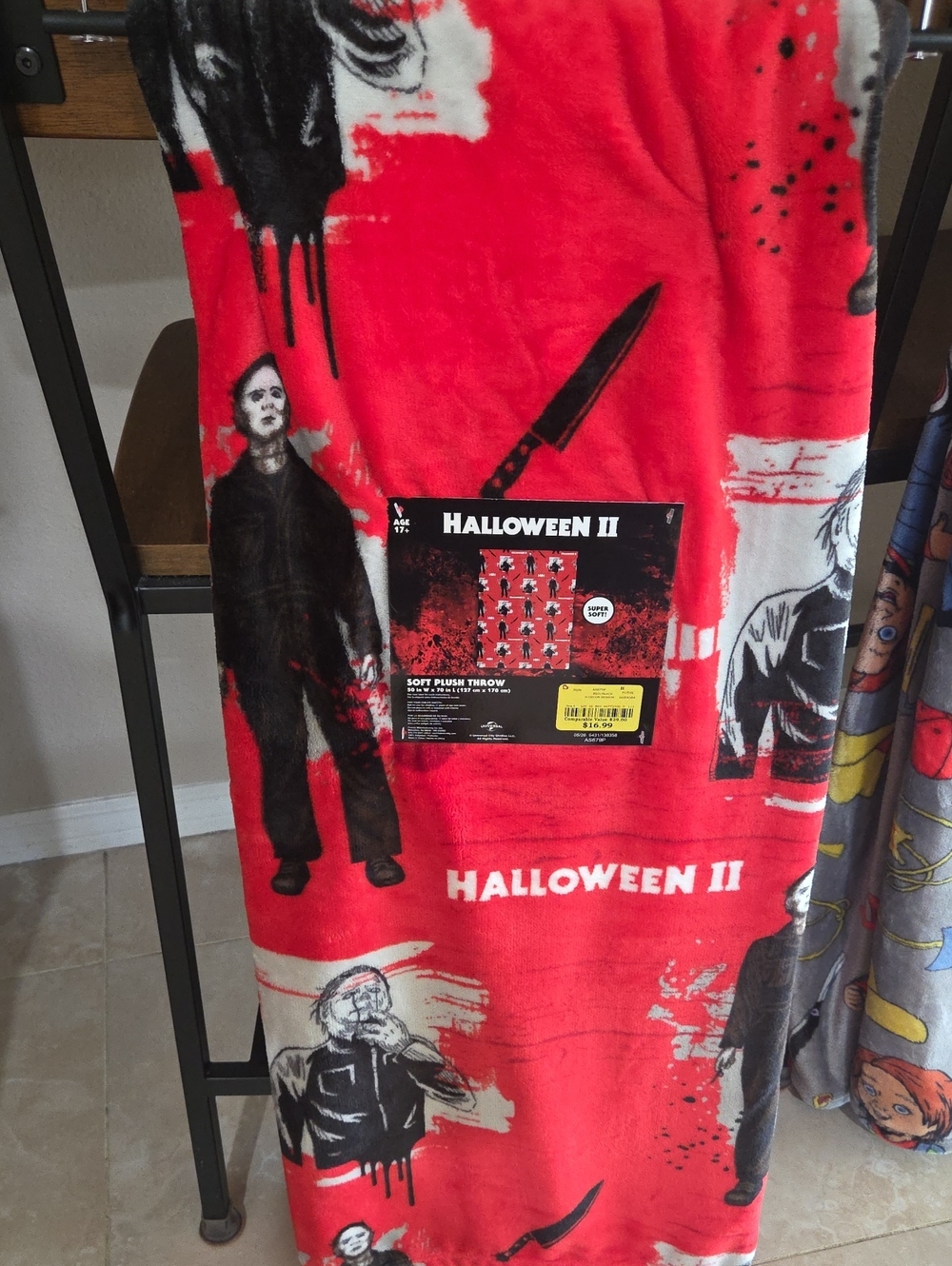 Red Micheal Myers Throw Blanket